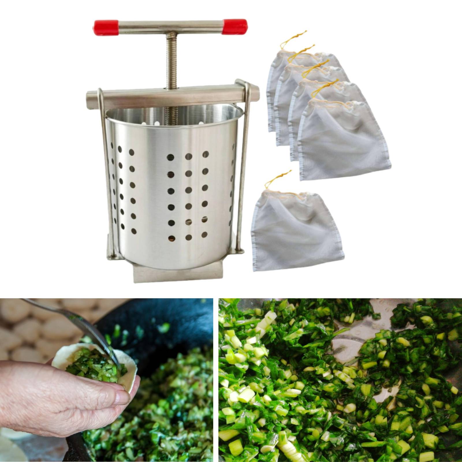 Exprimidor manual de acero ino - Kitchen Gadgets Dumpling Maker reseña y precio