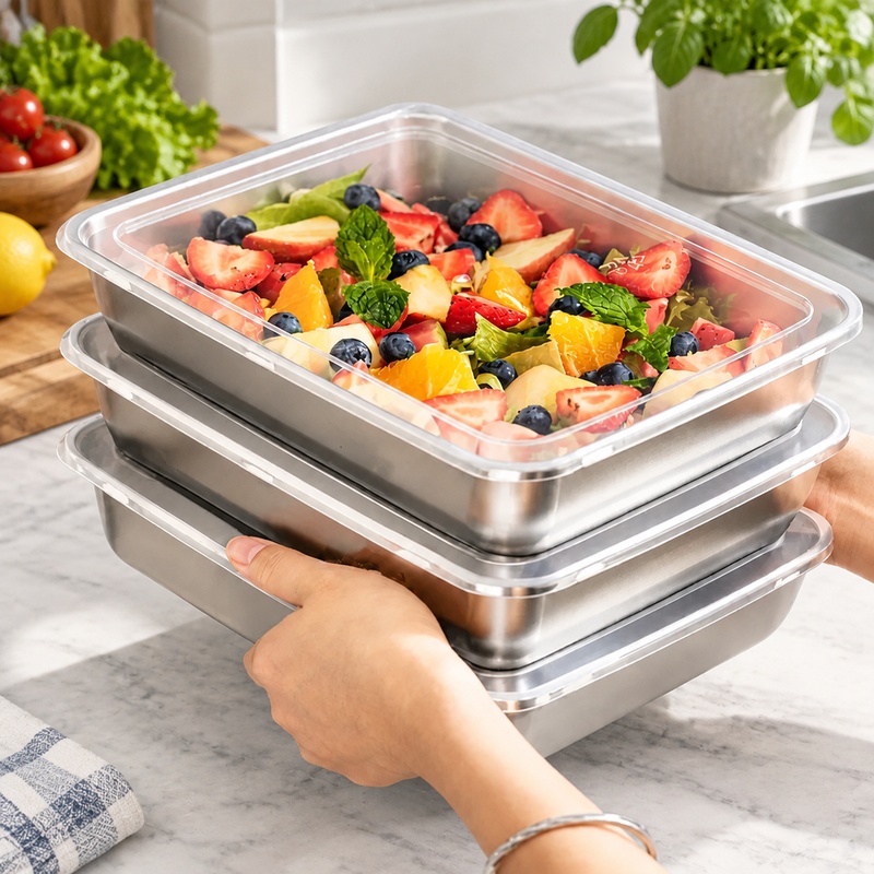 Juego de 3 recipientes de acer - Kitchen Gadgets Organizer reseña y precio